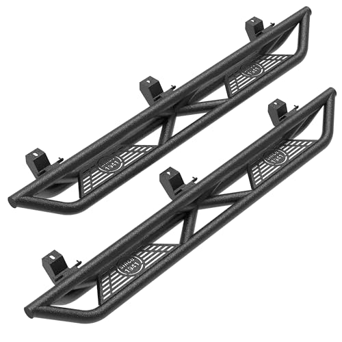 Hooke Road Wrangler JL Side Steps Running Boards Slider Rails for 2018-2025 Jeep Wrangler JL Unlimited 4 Doors