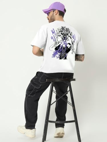 Image of ComicSense.xyz Unisex Anime Oversized Heavy Gauge T Shirts for Men and Women, 240 GSM The Bond Printed Anime T Shirt