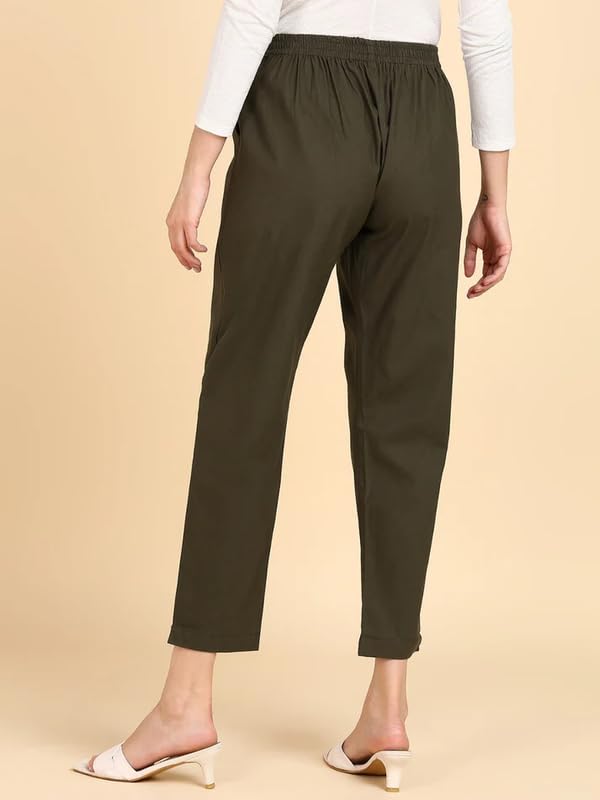 Image of Moirai Cotton Regular Fit Woman Trousers Pants Kurti Pant Daily Casual Formal Office Use