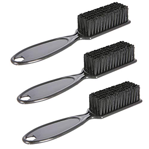 Midream Fade Bürste Barber, 3Pcs Kammschere Reinigungsbürste Barber Shop Haarschneidemaschine Reinigungswerkzeug (Schwarz)