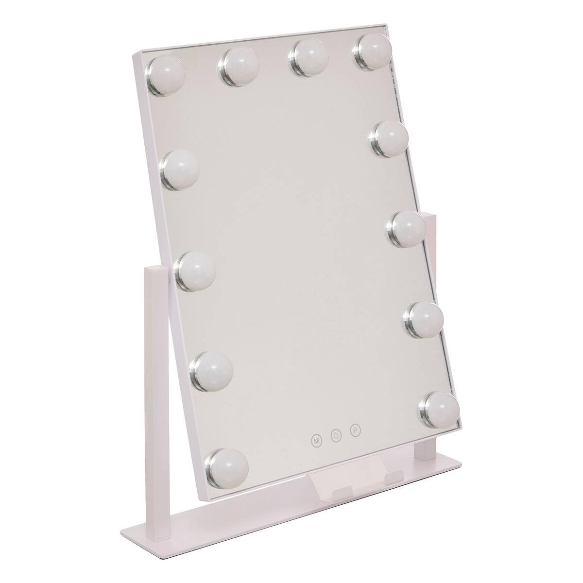 Miroir lumineux au design élégant et épuré 5Five blanc