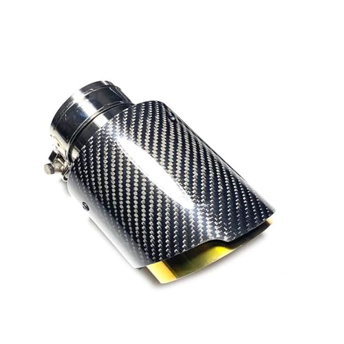 Tubo de escape coche boquilla universal de fibra de carbono acero inoxidable ID 48 OD 76