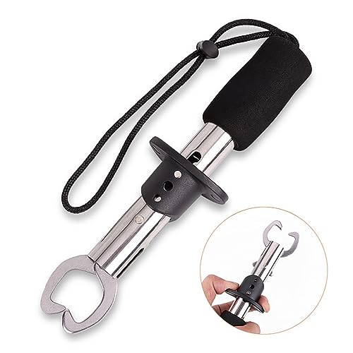 Fishing Pliers Set, Fishing Hook Remover Aluminum Fishing Plier, Fish Plier-Fish Gripper Multi Tool, Fish Clip Clamp Scissors Plier, Fish Control Device Knife Pliers with Safety Bag (Red) - Image 7