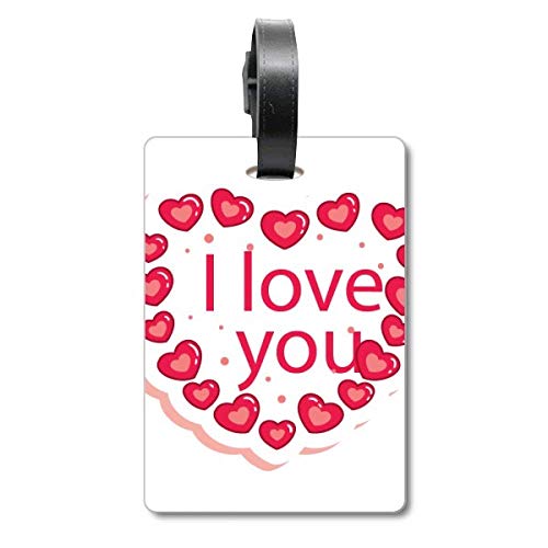 Étiquette de Valise de Saint-Valentin Rose I Love You, Cadeau Idéal pour Voyage de Noces