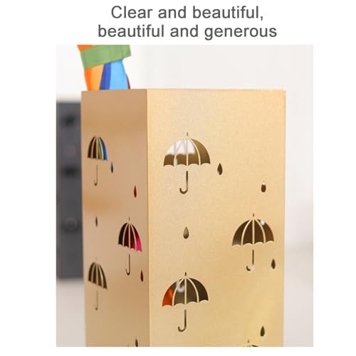 Porte-parapluies en métal grande capacité avec structure robuste - 5