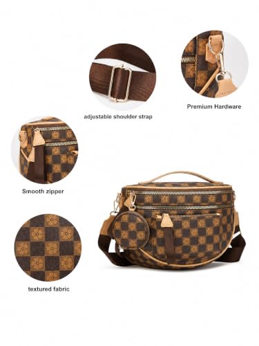 Checkered Crossbody Bag Bum Bag - image 8