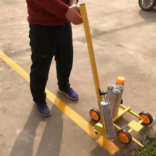 Aplicador de marcado de línea – Carrito de marcadores de pintura de ancho ajustable para un marcado eficiente de superficies y rayas de seguridad