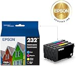 Pack Combo de Cartouches d'Encre EPSON 232 Claria Capacité Standard Noir & Couleur (T232120-BCS) Compatible avec Workforce WF-2930, 2950 et Expression XP-4200, 4205