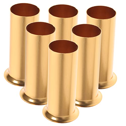 Uonlytech 6stücke Kerzenhülsen Für Kronleuchter Messinghülsen Mit Deckel Passend Für Lampensockel Hängelampen Zubehör Installieren