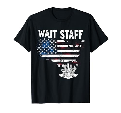 US Flag Wait Staff T-Shirt