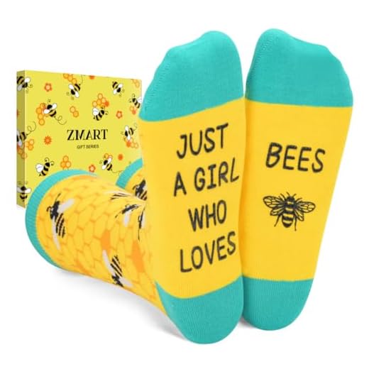 Zmart Funny Socks Silly Socks Bee Socks Honey Bee Gifts Bumble Bee Gifts Yellow Socks Queen Bee Gifts Bee Gifts For Bee Lovers Crazy Socks Animal Socks