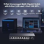 8 Port 2.5G Switch with 10G SFP+, 8 x 2.5GBASE-T Ports, 2.5Gbps Network Hub Ethernet Splitter, YuLinca Multi-Gigabit Fanless Unmanaged Plug&Play Gaming Switch - Image 2