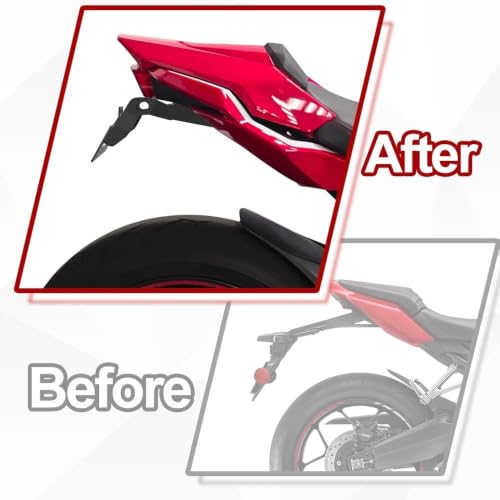 Support plaque d'immatriculation arrière moto robuste anti vibration CB650R - 7