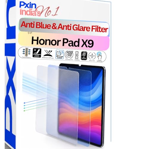 Image of Pxin Tablet Anti Bluelight and Anti Glare Screen Guard compatible with Honor Pad X9 | BLUV Lightblock Tech | Scratch Proof | Prevents bluelight | Eye Protection | No Dry Eyes