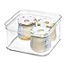 Price comparison product image iDesign 71450EU Fridge Storage Box, Stackable Kitchen Storage Container Made of BPA-free Plastic, Kitchen Organiser for Tinned Foods, Spices and More, Clear, 16.1 cm x 16.1 cm x 9.6 cm