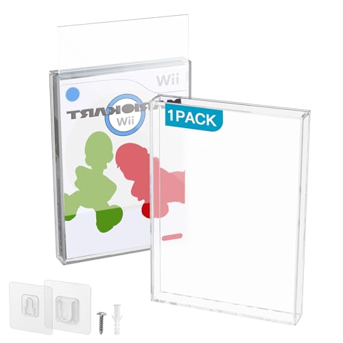 CaSZLUTION Clear Acrylic Game Box Protector for Wii PS2 Xbox 360 Games