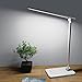 Somerick Lampada da Scrivania LED - Lampada da scrivania dimmerabile USB con 5 luminosità e 5 temperatura di colore, lampada da scrivania con luce touch control per lettura, ufficio, studio (bianco)