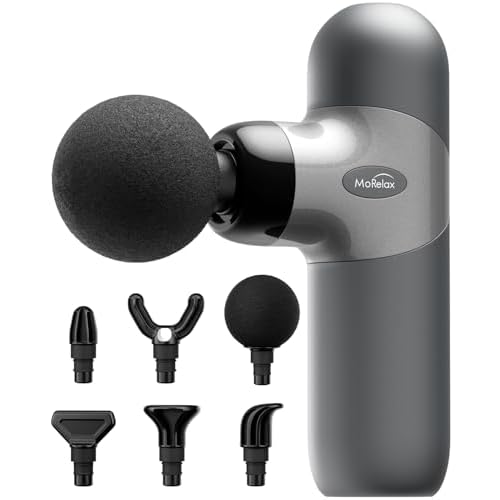 Mini Massage Gun Percussion Massager for Back Pain - 6 Heads