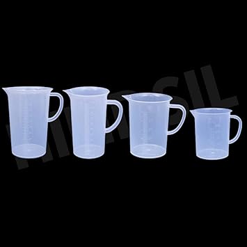 Measuring Jug Moulded in Polypropylene (Polylab) (Set of 3, 2000, 1000, 500ml, 250ml)