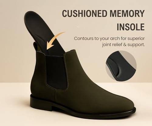 Image of Kraasa Men's Slip On Fashion Chelsea Boots | High Tops, Soft Cushioned Insole, Comfortable Fit, Trendy, Stylish Boots