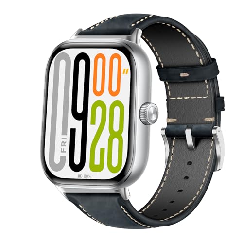 MaEiol Correa de piel para Xiaomi Redmi Watch 5 /Redmi Watch 4/Xiaomi Smart Band 9 Pro/8 Pro, pulsera de cuero de repuesto para hombre y mujer, Xiaomi Redmi Watch 5, Cuero, No es una piedra preciosa