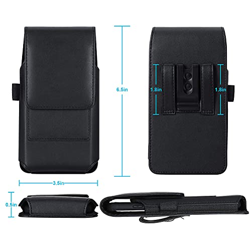 Mopaclle Phone Holster For Samsung Galaxy Note 20 Ultra S21 Plus S20 S10+S9 S8 Note 20,A04S A03S A11 A32 A42 A52 A53 A73 5G A01 Leather Belt Clip Cell Phone Holster Carrying Pouch W Card Holder,Black #TOP4