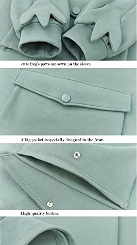 Lnysotx Frog Hoodie For Teen Girls Froggy Hoodie Karl Jacobs Zipper Mouth For Women Green Hooded Big Pocket Sweatshirt Sweater 6 8 10 12 14 16 #TOP4
