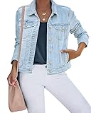 Dieses Frühjahr Jacken für Frauen plus Größe kommt mit grundlegenden Halsausschnitt, lange Ärmel mit Knöpfen Manschetten, und regelmäßige Saum mit Knopfleiste, um Ihren Blick eine klassische Denim Rand zu geben.