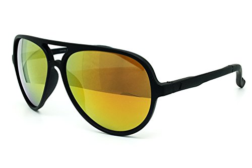 CH150 Matte Finish Mirrored Aviator Vintage Retro Revo Flat Top sunglasses (Matte Finish, RED GOLD)4
