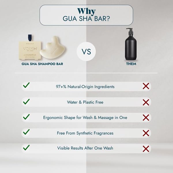 Miniatura 8 de VOESH Gua Sha - Barra de champú - Biotina, probióticos veganos, aceite de romero y semillas de albaricoque en polvo, libre de crueldad, ingredientes