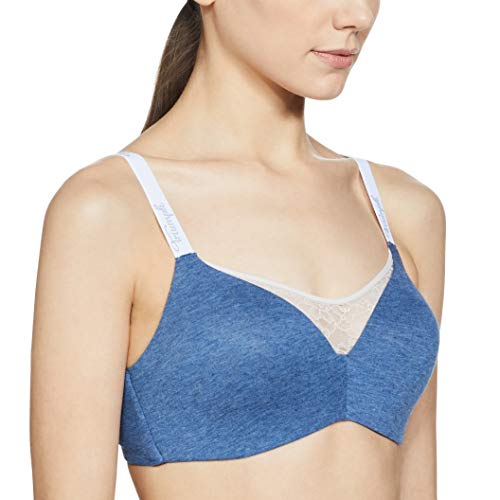 Image of Triumph Comfort Cotton T-Shirt Bra for Women |Padded Non Wired Wireless Lingerie Soft Melange Everyday Invisible Seamless Bra Full Coverage Comfort 161 P Breathable Support for Women Pack of 1