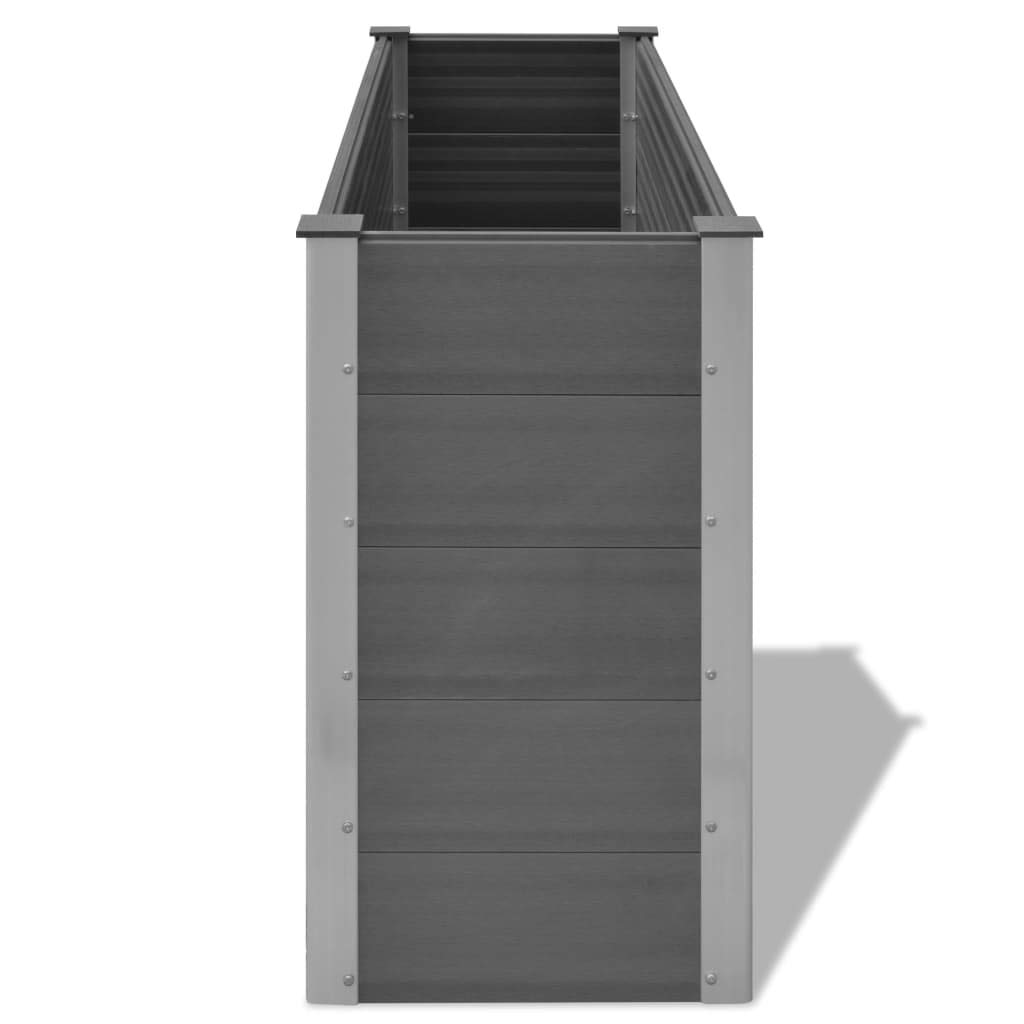 Willood Garten Hochbeet WPC 150 x 50 x 91 cm Grau