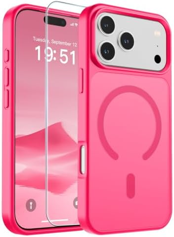 SUPFINE Magnetic for iPhone 18 Pro Max/iPhone 17 Pro Max Case Hot Pink