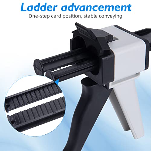 Faruijie Dental Impression Mixing Dispense Gun - Dual Cartridges Composite Gun Adhesive Manual Applicator Ratio 50Ml Universal 1:1(2:1) #TOP4