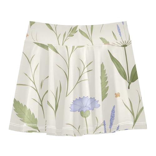 Girls Athletic Skirt with Shorts Flowy Girl Skorts Cheer Skirt with Pockets2