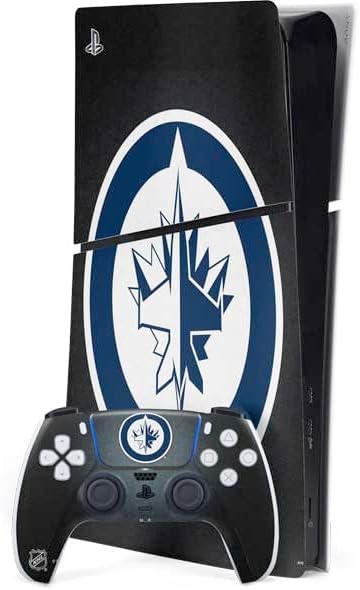 Skinit Decal Gaming Skin Compatible with PS5 Slim Digital Edition Bundle - Officially Licensed NHL Winnipeg Jets Logo Design