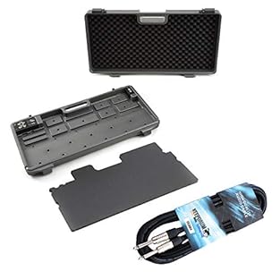 Pedal board with removable lid for effect pedals Built-in distribution boxes for input, mono/stereo output, power Robust cast aluminium construction / 3.3 kg weight / 661 x 383 x 113 mm Includes power supply and daisy chain cable for 10 pedals + Keep...