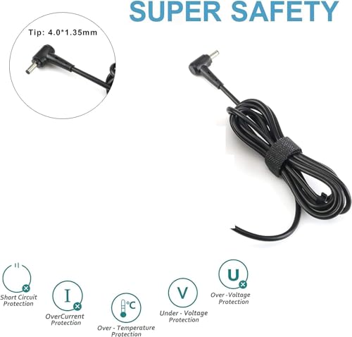Image of WeFly 65W 19V 3.42A 4.0mm x 1.35mm Laptop Adapter Charger for ASUS 0A001-00238700, A405, A441, A509, A512, A540, A541, A542, A543, A556, BX21, BX303, BX31, BX32