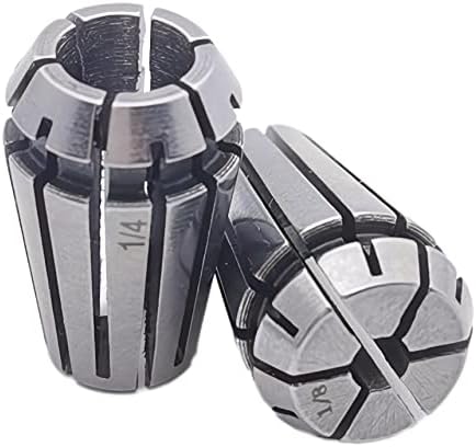 Er11 Spring Collet Set, 1/8" and 1/4" ER11 Collet Chuck for CNC Engraving Machine & Milling Lathe Tool