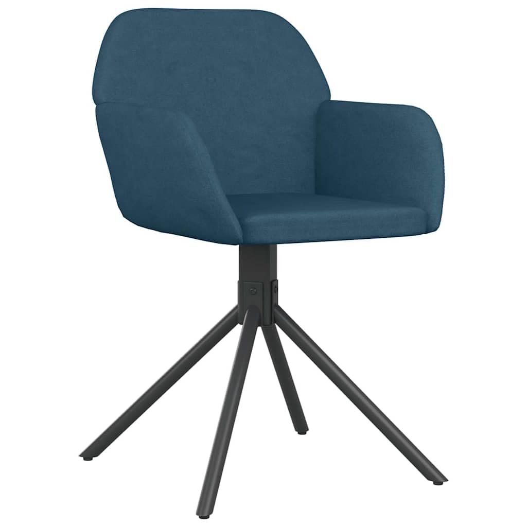 2 sedie girevoli per sala da pranzo, in velluto blu, con telaio in metallo e imbottitura ergonomica per il massimo comfort di seduta, rotazione a 360 gradi, robusta stabilità, lussuoso tessuto