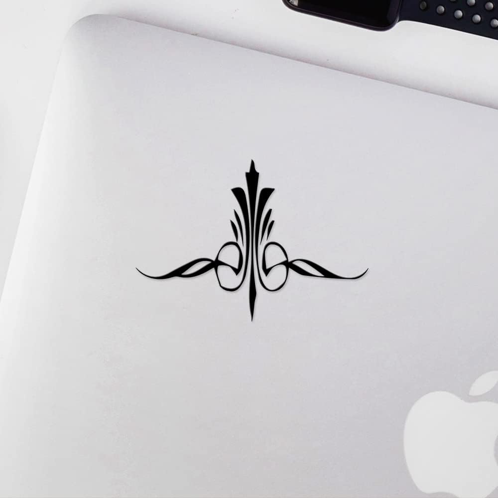 2 Pcs - No Background Decal Stickers of Lily Pinstripes (Black) Premium Waterproof Vinyl Decal Stickers for Laptop Phone Accessory Helmet Car Window Mug Tuber Cup Door Wall USCstic508372BL040522 image 3