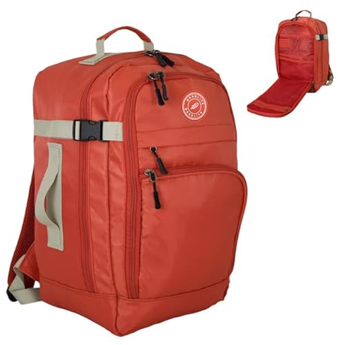 Ryanair Cabin Bag 40x25x20cm Underseat Backpack – Airline Approved Free Carry On Flight Bag | Lightweight 20L Nylon Travel Backpack Fits Ryanair, EasyJet, British Airways & More - Red/White