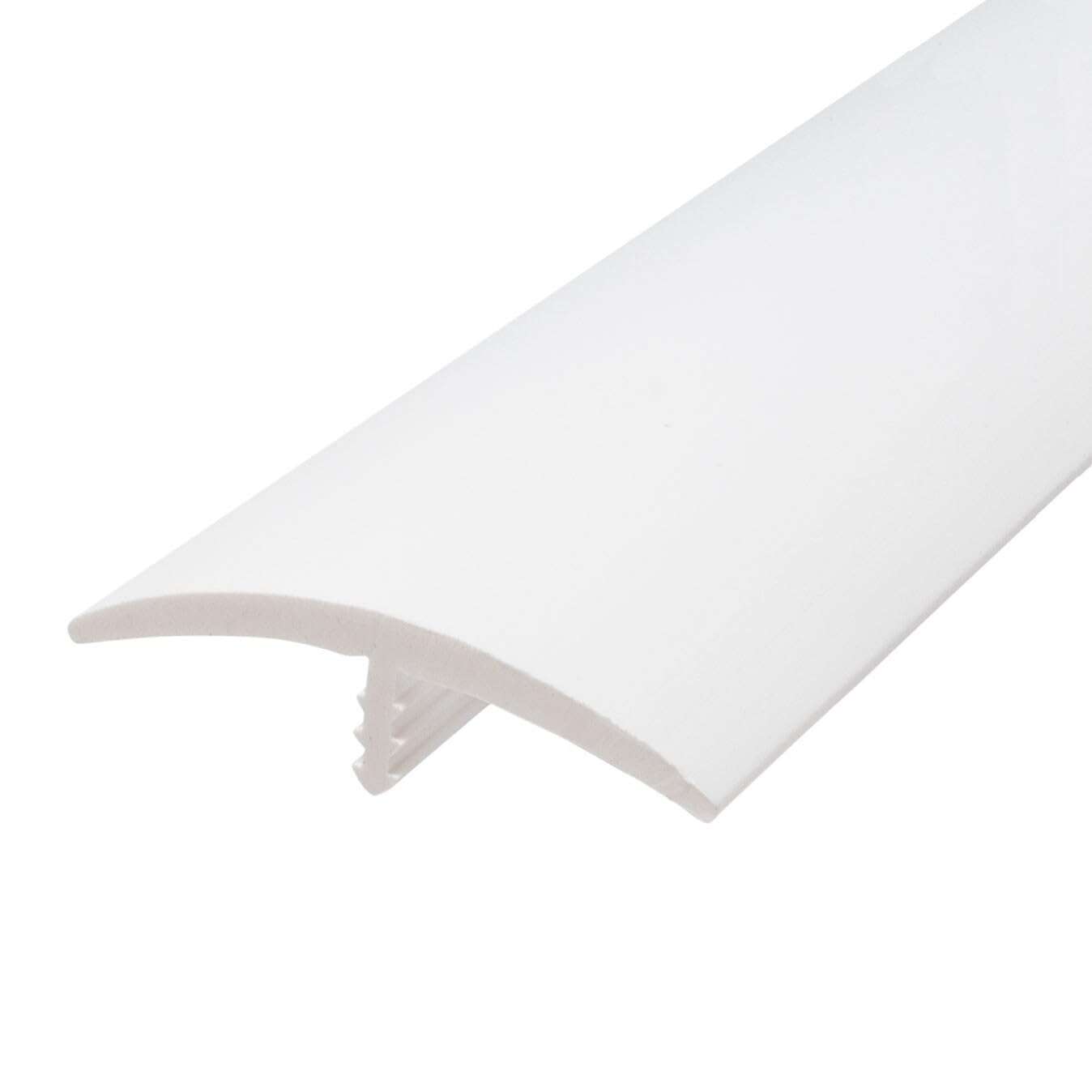 T-molding de polietileno de 1-1/2" con barba central para cantos de mesas