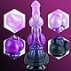 6,1 cm Durchmesser Silikon-Pferdeknoten-Dildo mit Saugnapf, 27 cm Fantasy-Monster Großdildo mit zwei Knoten, realistischer pink-lila Tierpenis, Anus-Schwulen-Spielzeug, für Männer und Frauen geeignet