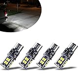 KISLED 912 921 LED Reverse Lights Bulbs, 4-Pack Super Bright Error Free T15 912 W16W 921 LED Bulb for Tail Light Backup Reverse Cargo Lights, Xenon White