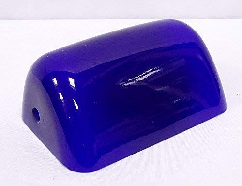 Preisvergleich Produktbild linoows Lampenschirm für Bankerslampe, Ersatzschirm Banker Lampe, Blau 18 cm.