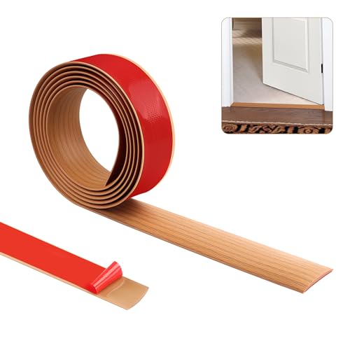 200cm×5cm Tira de umbral, Tiras de moldura de puerta, Tiras de transición de piso, Tira divisoria de puerta de piso autoadhesiva, Tira de moldura de borde de piso(amarillo)