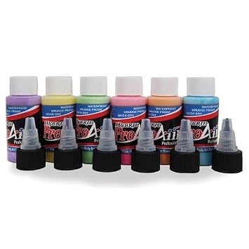ProAiir Face and Body Painting Makeup - 6 Pastel Colors - 1 oz 30ml