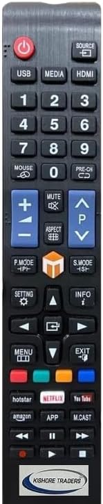 Kishore Traders Compatible Remote Control for Willett Smart Led Tv with Hotstar Netflix YouTube Amazon Function (Please Match Your Old Remote with Given Image)