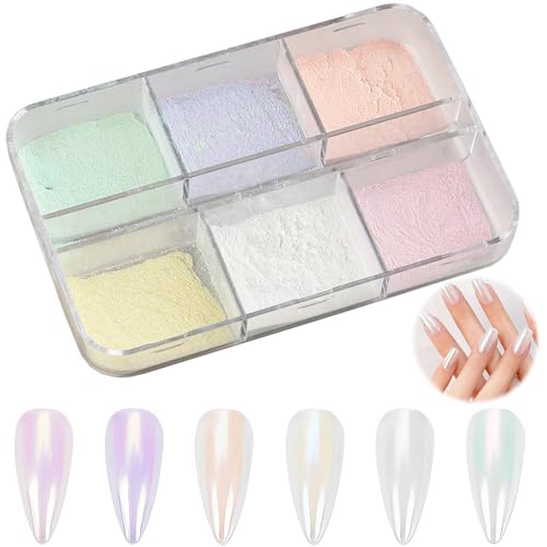 Amazon.co.jp: オーロラパウダー ミラーパウダー 6色 ネイルパウダー